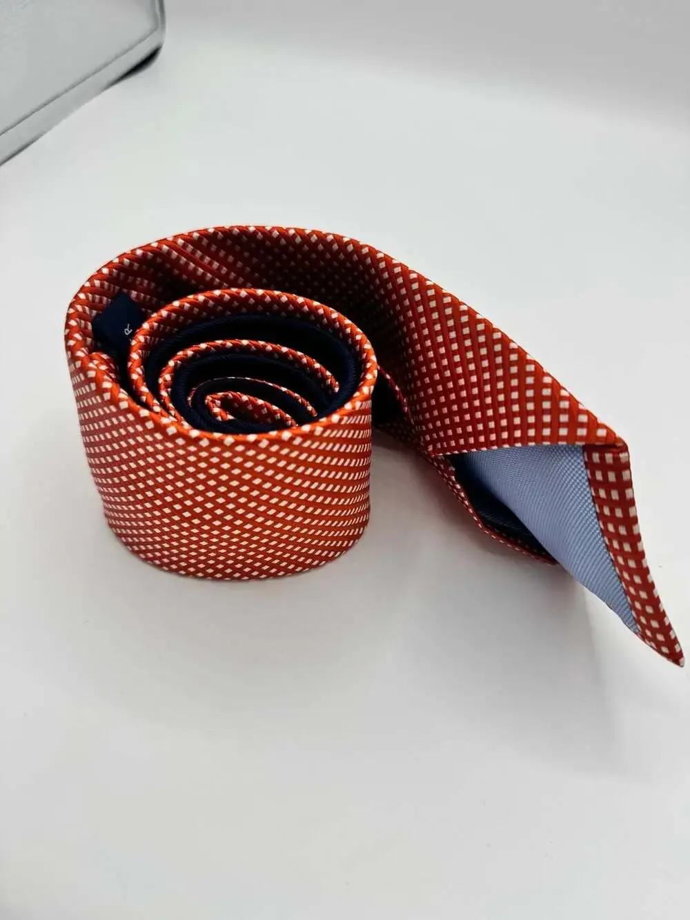 Tommy Hilfiger Men's 100% Silk Red and White Gingham Check Necktie